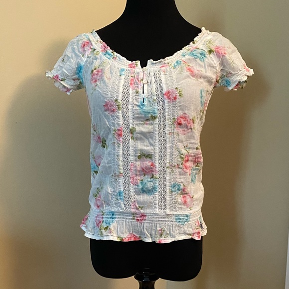 abercrombie kids flowered blouse - Picture 2 of 5